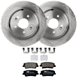 KIT-072924-3036 2-Wheel Set Rear Brake Disc and Pad Kit, Plain Surface 5 Lugs 313.94 mm Ceramic, Includes (1) Brake Pad Set and (2) Brake Disc