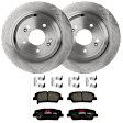 KIT-072924-3037 2-Wheel Set Rear Brake Disc and Pad Kit, Plain Surface 5 Lugs 313.94 mm Ceramic, Includes (1) Brake Pad Set and (2) Brake Disc