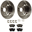 KIT-072924-3051 2-Wheel Set Rear Brake Disc and Pad Kit, Plain Surface 5 Lugs 305 mm Ceramic, Includes (1) Brake Pad Set and (2) Brake Disc