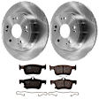 KIT-072924-3060 2-Wheel Set Rear Brake Disc and Pad Kit, Plain Surface 5 Lugs 281.69 mm Ceramic, Includes (2) Brake Disc and (1) Brake Pad Set