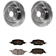 KIT-072924-3065 2-Wheel Set Rear Brake Disc and Pad Kit, Plain Surface 5 Lugs 310 mm Ceramic, Includes (2) Brake Disc and (1) Brake Pad Set
