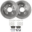 KIT-072924-3067 2-Wheel Set Brake Disc and Pad Kit, Plain Surface 5 Lugs 259.59 mm Ceramic, Includes (2) Brake Disc and (1) Brake Pad Set