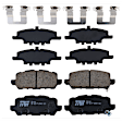 KIT-072924-3070 2-Wheel Set Rear Brake Disc and Pad Kit, Plain Surface 5 Lugs 281.69 mm Ceramic, Includes (2) Brake Disc and (1) Brake Pad Set