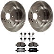 KIT-072924-3079 2-Wheel Set Rear Brake Disc and Pad Kit, Plain Surface 5 Lugs 312.93 mm Ceramic, Includes (1) Brake Pad Set and (2) Brake Disc