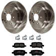 KIT-072924-3080 2-Wheel Set Rear Brake Disc and Pad Kit, Plain Surface 5 Lugs 312.93 mm Ceramic, Includes (1) Brake Pad Set and (2) Brake Disc