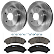 KIT-072924-308 2-Wheel Set Front Brake Disc and Pad Kit, Plain Surface 5 Lugs 275 mm Ceramic, Includes (2) Brake Disc and (1) Brake Pad Set