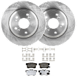 KIT-072924-3111 2-Wheel Set Rear Brake Disc and Pad Kit, Plain Surface 5 Lugs 281.69 mm Ceramic, Includes (2) Brake Disc and (1) Brake Pad Set