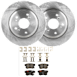 2002 Honda S2000 - 2-Wheel Set Rear Brake Disc and Pad Kit, Plain Surface, 5 Lugs, 281.69 mm, Ceramic, 2.0L 4Cyl, Includes (2) Disc and (1) Pad Set
