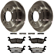 KIT-072924-3115 2-Wheel Set Rear Brake Disc and Pad Kit, Plain Surface 6 Lugs 311.91 mm Semi-metallic, Includes (2) Brake Disc and (1) Brake Pad Set