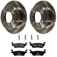KIT-072924-3116 2-Wheel Set Rear Brake Disc and Pad Kit, Plain Surface 6 Lugs 311.91 mm Ceramic, Includes (2) Brake Disc and (1) Brake Pad Set