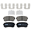 KIT-072924-3118 2-Wheel Set Brake Disc and Pad Kit, Plain Surface 4 Lugs 261.87 mm Ceramic, Includes (2) Brake Disc and (1) Brake Pad Set