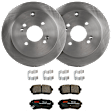 KIT-072924-3119 2-Wheel Set Brake Disc and Pad Kit, Plain Surface 4 Lugs 261.87 mm Ceramic, Includes (2) Brake Disc and (1) Brake Pad Set