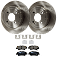 KIT-072924-3121 2-Wheel Set Rear Brake Disc and Pad Kit, Plain Surface 4 Lugs 261.87 mm Ceramic, Includes (2) Brake Disc and (1) Brake Pad Set