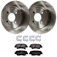 KIT-072924-3122 2-Wheel Set Rear Brake Disc and Pad Kit, Plain Surface 4 Lugs 261.87 mm Ceramic, Includes (2) Brake Disc and (1) Brake Pad Set