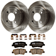 KIT-072924-3127 2-Wheel Set Rear Brake Disc and Pad Kit, Plain Surface 4 Lugs 261.87 mm Ceramic, Includes (2) Brake Disc and (1) Brake Pad Set