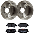 KIT-072924-3128 2-Wheel Set Rear Brake Disc and Pad Kit, Plain Surface 4 Lugs 261.87 mm Ceramic, Includes (2) Brake Disc and (1) Brake Pad Set