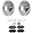 KIT-072924-3142 2-Wheel Set Rear Brake Disc and Pad Kit, Plain Surface 5 Lugs 282.96 mm Semi-metallic, Includes (2) Brake Disc and (1) Brake Pad Set