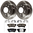 KIT-072924-3154 2-Wheel Set Brake Disc and Pad Kit, Plain Surface 5 Lugs 261.87 mm Ceramic, Includes (2) Brake Disc and (1) Brake Pad Set