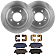 KIT-072924-3179 2-Wheel Set Rear Brake Disc and Pad Kit, Plain Surface 5 Lugs 283.97 mm Semi-metallic, Includes (1) Brake Pad Set and (2) Brake Disc