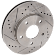KIT-072924-317 2-Wheel Set Front Brake Disc and Pad Kit, Cross-drilled and Slotted 5 Lugs 274 mm Ceramic, Includes (1) Brake Pad Set and (2) Brake Disc
