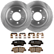 KIT-072924-3180 2-Wheel Set Rear Brake Disc and Pad Kit, Plain Surface 5 Lugs 283.97 mm Ceramic, Includes (1) Brake Pad Set and (2) Brake Disc