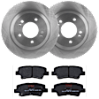 KIT-072924-3181 2-Wheel Set Rear Brake Disc and Pad Kit, Plain Surface 5 Lugs 283.97 mm Ceramic, Includes (1) Brake Pad Set and (2) Brake Disc