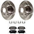 KIT-072924-3185 2-Wheel Set Rear Brake Disc and Pad Kit, Plain Surface 5 Lugs 302.01 mm Ceramic, Includes (1) Brake Pad Set and (2) Brake Disc