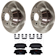 KIT-072924-3186 2-Wheel Set Rear Brake Disc and Pad Kit, Plain Surface 5 Lugs 302.01 mm Ceramic, Includes (1) Brake Pad Set and (2) Brake Disc
