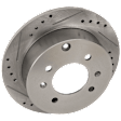 KIT-072924-3196 2-Wheel Set Rear Brake Disc and Pad Kit, Cross-drilled and Slotted 4 Lugs 261.87 mm Ceramic, Includes (2) Brake Disc and (1) Brake Pad Set