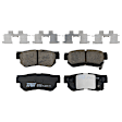 2006 Hyundai Tucson - 2-Wheel Set Rear Brake Disc and Pad Kit, Plain Surface, 5 Lugs, 261.87 mm, Ceramic, FWD, 2.7L 6Cyl, Includes (2) Disc and (1) Pad Set