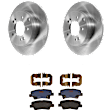 KIT-072924-3219 2-Wheel Set Rear Brake Disc and Pad Kit, Plain Surface 5 Lugs 282.96 mm Semi-metallic, Includes (2) Brake Disc and (1) Brake Pad Set