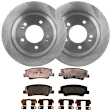 KIT-072924-3221 2-Wheel Set Rear Brake Disc and Pad Kit, Plain Surface 5 Lugs 283.97 mm Ceramic, Includes (1) Brake Pad Set and (2) Brake Disc