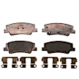 KIT-072924-3221 2-Wheel Set Rear Brake Disc and Pad Kit, Plain Surface 5 Lugs 283.97 mm Ceramic, Includes (1) Brake Pad Set and (2) Brake Disc