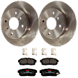 KIT-072924-3244 2-Wheel Set Rear Brake Disc and Pad Kit, Plain Surface 4 Lugs 258.06 mm Semi-metallic, Includes (2) Brake Disc and (1) Brake Pad Set