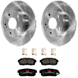 KIT-072924-3249 2-Wheel Set Rear Brake Disc and Pad Kit, Plain Surface 5 Lugs 277.62 mm Semi-metallic, Includes (2) Disc and (1) Pad Set