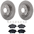 KIT-072924-3263 Rear Brake Disc and Pad Kit, Plain Surface 5 Lugs Semi-metallic