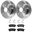 KIT-072924-3270 2-Wheel Set Rear Brake Disc and Pad Kit, Plain Surface 6 Lugs 350.01 mm Ceramic, Includes (1) Brake Pad Set and (2) Brake Disc