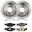 KIT-072924-3284 2-Wheel Set Rear Brake Disc and Pad Kit, Plain Surface 5 Lugs 305.05 mm Semi-metallic, Includes (1) Brake Pad Set and (2) Brake Disc
