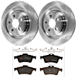 2013 Jaguar XF - 2-Wheel Set Rear Brake Disc and Pad Kit, Plain Surface, 5 Lugs, 325.88 mm, Ceramic, 326mm Rear Disc, 3.0L 6Cyl, Includes (2) Disc and (1) Pad Set