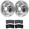 KIT-072924-3307 2-Wheel Set Rear Brake Disc and Pad Kit, Plain Surface 5 Lugs 325.88 mm Semi-metallic, Includes (1) Brake Pad Set and (2) Brake Disc