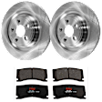 KIT-072924-3308 2-Wheel Set Rear Brake Disc and Pad Kit, Plain Surface 5 Lugs 325.88 mm Semi-metallic, Includes (1) Brake Pad Set and (2) Brake Disc