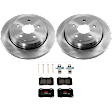 KIT-072924-3327 2-Wheel Set Rear Brake Disc and Pad Kit, Plain Surface 5 Lugs 329.95 mm Ceramic, Includes (1) Brake Pad Set and (2) Brake Disc