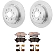 KIT-072924-3361 2-Wheel Set Rear Brake Disc and Pad Kit, Plain Surface 5 Lugs 342 mm Ceramic, Includes (1) Brake Pad Set and (2) Brake Disc
