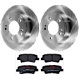 KIT-072924-3369 2-Wheel Set Rear Brake Disc and Pad Kit, Plain Surface 5 Lugs 261.87 mm Ceramic, Includes (1) Brake Pad Set and (2) Brake Disc