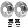 KIT-072924-3372 2-Wheel Set Rear Brake Disc and Pad Kit, Plain Surface 5 Lugs 261.87 mm Ceramic, Includes (1) Brake Pad Set and (2) Brake Disc