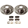 KIT-072924-3387 2-Wheel Set Rear Brake Disc and Pad Kit, Plain Surface 5 Lugs 302.01 mm Ceramic, Includes (1) Brake Pad Set and (2) Brake Disc