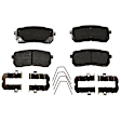 KIT-072924-3388 2-Wheel Set Rear Brake Disc and Pad Kit, Plain Surface 5 Lugs 302.01 mm Ceramic, Includes (1) Brake Pad Set and (2) Brake Disc