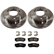 KIT-072924-3392 2-Wheel Set Rear Brake Disc and Pad Kit, Plain Surface 5 Lugs 314.96 mm Ceramic, Includes (1) Brake Pad Set and (2) Brake Disc
