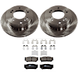 KIT-072924-3393 2-Wheel Set Rear Brake Disc and Pad Kit, Plain Surface 5 Lugs 314.96 mm Ceramic, Includes (1) Brake Pad Set and (2) Brake Disc