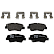 KIT-072924-3399 2-Wheel Set Rear Brake Disc and Pad Kit, Plain Surface 5 Lugs 283.97 mm Semi-metallic, Includes (1) Brake Pad Set and (2) Brake Disc